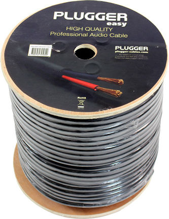 Καλώδιο Ηχείων Plugger Easy Χαλκό 2 X 4 Mm² Μαύρο Ρολό 100 M
