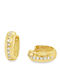 Gold 9K 375° Zircon Hoop Earrings 4 Mm