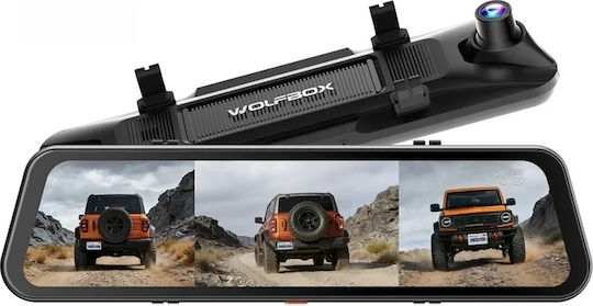 Wolfbox G900tripro Bumper Rückspiegel mit 4K-Auto-DVR-Kamera und 12"-Bildschirm, WLAN, GPS