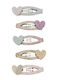 Mimi & Lula Mini Teeny Heart Kids Hair Clips Set with Bobby Pin / Hair Clip / Headband / Rubber Band Heart 5 Pieces