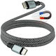 Good Connections Magnetic / Spiral / Braided USB 2.0 Video Cable USB-C Male - USB-C 60W PD Black 1m 2060-MT010SW