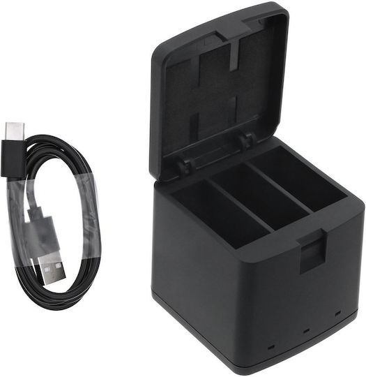 Зарядно устройство за батерии за камера с три пластини GoPro 9 10 11 12 USB-C Cameron Sino