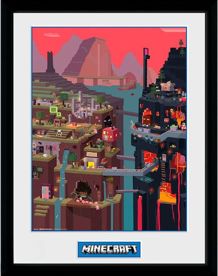GB eye Minecraft Картина в рамка World 30x40