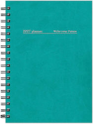 adBook Ημερήσιο Planner B5 2027 Τιρκουάζ Σπιράλ...