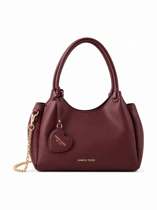 Burgunderrote Damen-Schultertasche