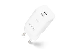 Dicota Зарядно устройство без кабел GaN с 2 USB-C порта 45 W Power Delivery, бяло (D32182) Dicota Зарядно устройство без кабел GaN с 2 USB-C порта 45 W Power Delivery, бяло (D32182)