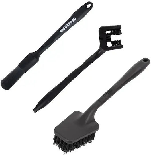 Oxford Motorcycle Drivetrain Brushes Pro Ox339 – Set Profesional de 3 Perii pentru Curățarea Lanțului și Pinioanelor