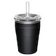 Keep Cup Pahar Termos Din Oțel Inoxidabil / Plastic 340ml Negru Cold Cup Thermal Black cu Pai
