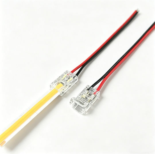 Съединител с кабел за едноцветна COB или SMD LED лента 8 mm Evivak