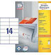 Avery Selbstklebende A4-Etiketten, rechteckig, , 105 × 41 mm