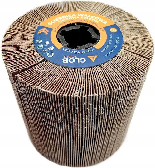 Glob Κυλινδρικός Φυλλοειδής Τροχός Glob Tools Ύφασμα 100x100x19mm Σατινάρισμα