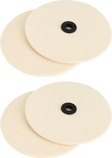 vidaXL Floor Polishing Machine Felt Pads 4 Pcs Ø 14 cm Light Cream