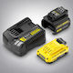 Stanley Lithium-Akkuset mit 2 Ah Kapazität, 18 V und Ladegerät Fatmax V20