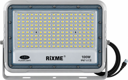 Rixme Waterproof LED Flood Light 100W Warm White IP67