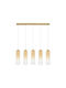 Zambelis Lights Gold LED Pendant Light with Warm White Light Rail
