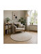 vidaXL Round Rug Cream Ø120 cm