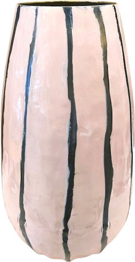 Capolavoro Dekorative Vase Metallisch Rosa 24x24xH34cm