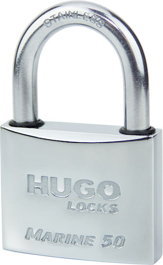 Hugo Locks Marine Ατσάλινο Λουκέτο Πέταλο με Κλειδί 40mm