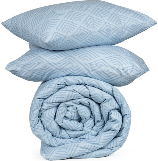 Sunshine Feelings Pillowcase Set Blue 50x70cm