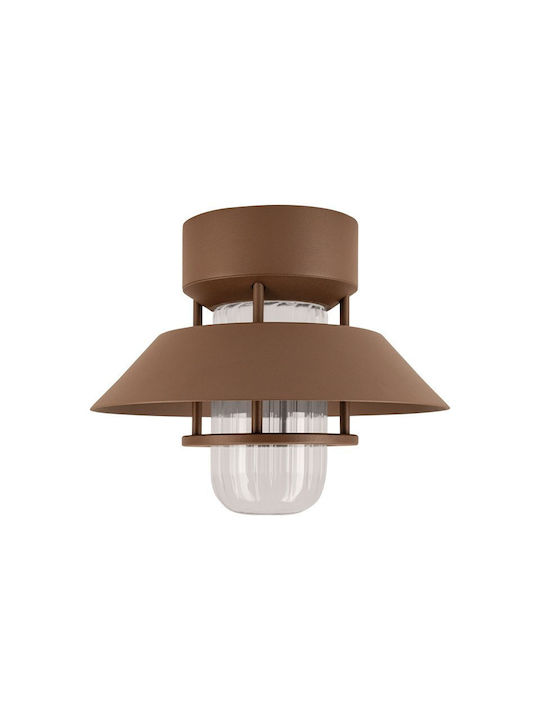 Zambelis Lights Външно таванно осветително тяло с вграден LED в кафяв цвят E528