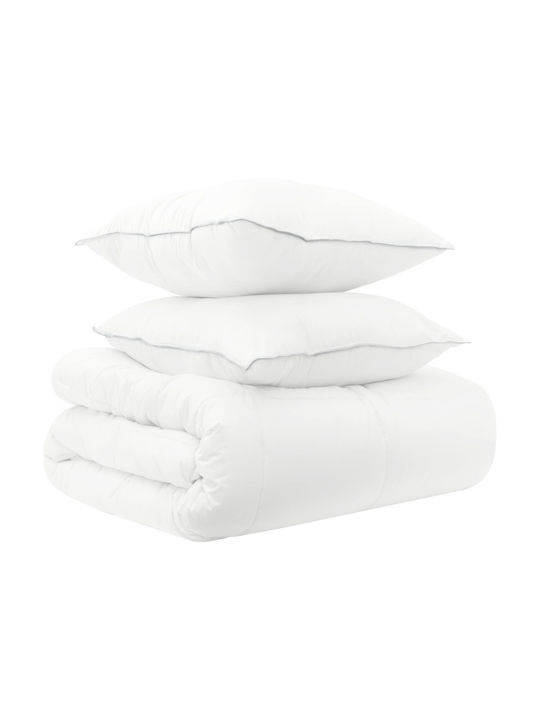 vidaXL King Size Duvet Set 260x220 cm Bamboo Wh...