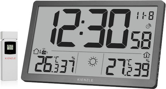 Kienzle Kabelloser Wetterstation Digital Tischplatte Grau