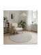 vidaXL Round Grey Rug Ø120 cm