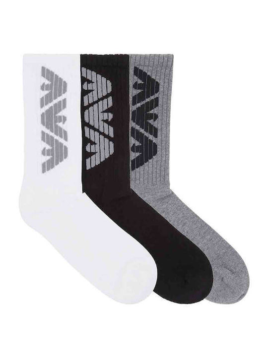 Emporio Armani Herren Socken Bianc-ner-gr Melange 3er-Pack