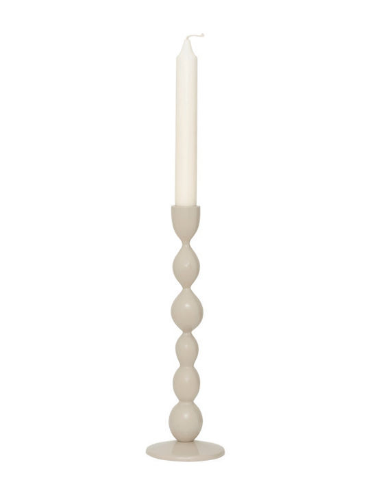 Urban Nature Culture Amsterdam Aluminum Candle Holder in Beige 8.5x8.5x27cm