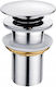 Brass Sink Stopper with Overflow, 66 mm Outlet and 8 cm Length Bronze