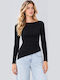 Women's Long-Sleeve Blouse Black