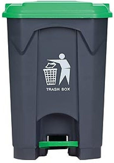 Delta Cleaning Πλαστικός Κάδος Απορριμμάτων με Πεντάλ 45lt Γκρι