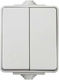 Kanlux Waterproof Recessed Wall Switch with Grey Frame