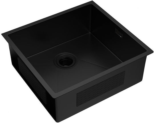 Domoletti Υποκαθήμενος Νεροχύτης Inox με Μπαταρία Μ55xΠ50.5cm Γκρι