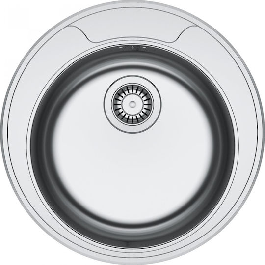 Franke Ron Drop-In Inox Sink with Faucet L50.8xW50.8cm Silver 7612986402919