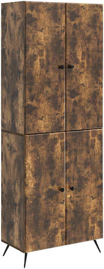 Bookcases Smoked Oak Wood (2 pcs) 69x34.5x180 cm