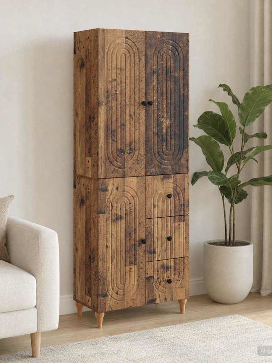 Bookcases Aged Wood (2 pcs) 66x34.5x90 cm