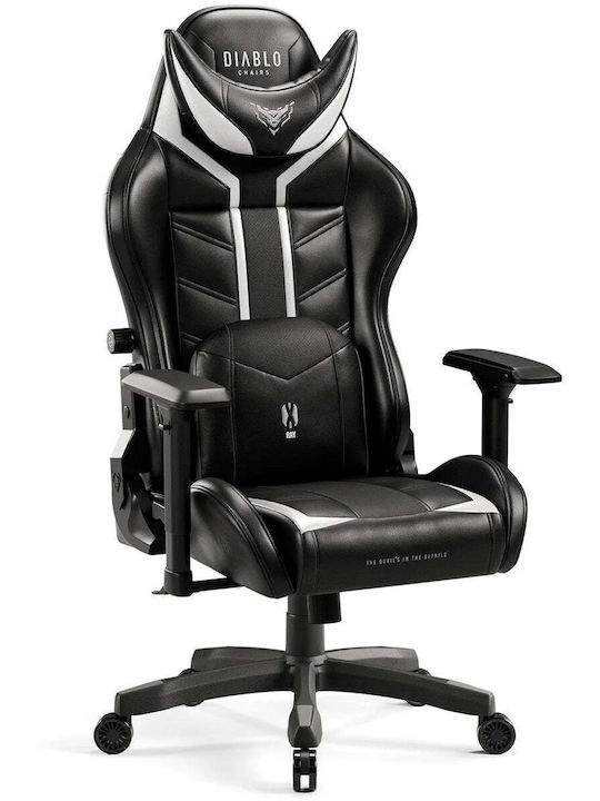 Diablo X-Ray 2.0 Gaming-Stuhl in kleiner Größe aus Kunstleder mit verstellbaren Armlehnen in Schwarz
