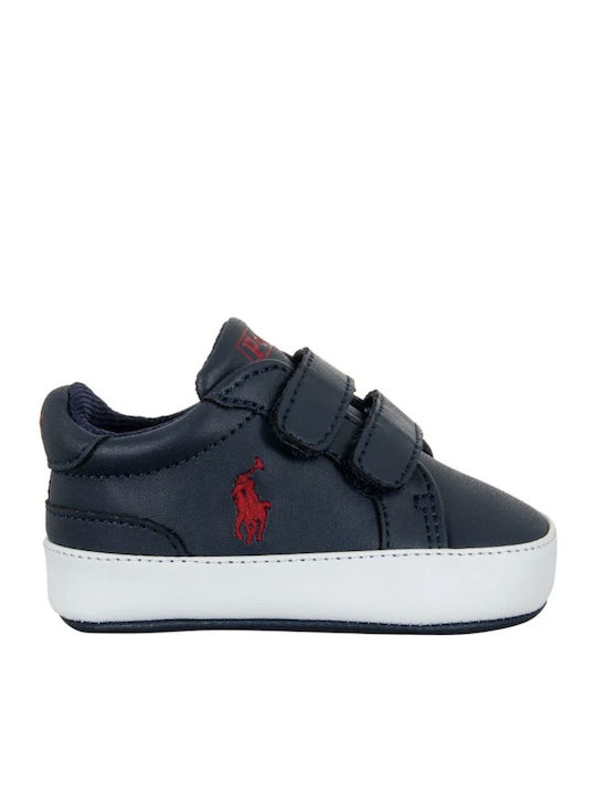 Ralph Lauren Baby Soft-Sole Sneakers Navy Blue Polo