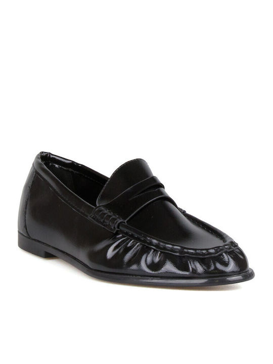Patent Leather Women's Loafers in Black