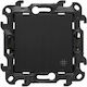 Kontakt-Simon Recessed Wall Switch Without Frame Medium Black