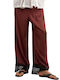 Damen-Satin-Hose Burgunderrot