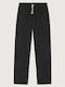 Women's Fabric Flared Trousers in a Loose Fit Carbon