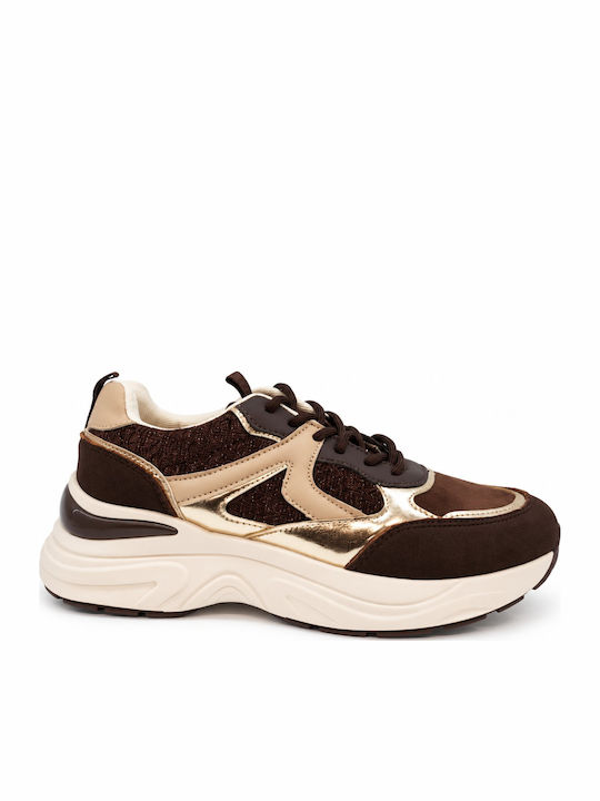 Sneakers Chunky pentru femei maro
