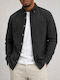 Long Sleeve Flannel Shirt in Regular Fit Jet Black