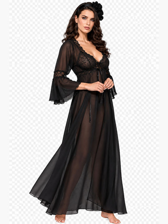 Miss Rosy Winter Women's Black Pyjama Set