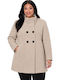 Damenmantel Beige mit Knöpfen