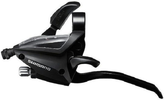 Shimano ST-EF500-2L Left 2-Speed Brake Lever and Shifter, 1800mm Inner Cable, EZ-Fire Plus, 4-Finger Alloy, V-Brake, Requires Power Modulator, Black, Individual Package