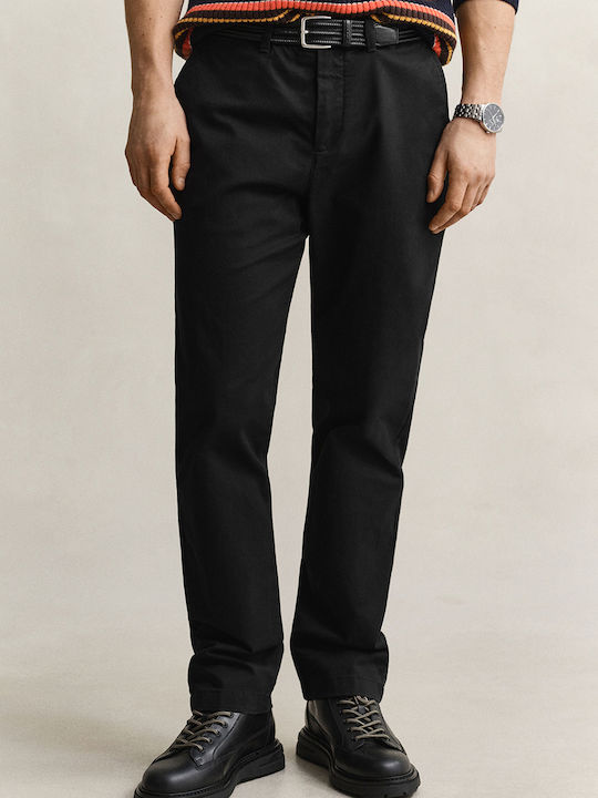 Gant Pantaloni Chino Elastici Negri