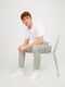 Ανδρικό Παντελόνι Cargo Ελαστικό Slim Fit Desert Sage